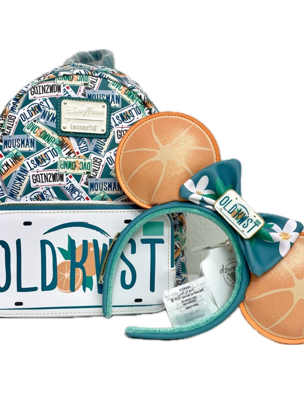 WDW Old Key West DVC Resort Loungefly Backpack & Ears - NEW
